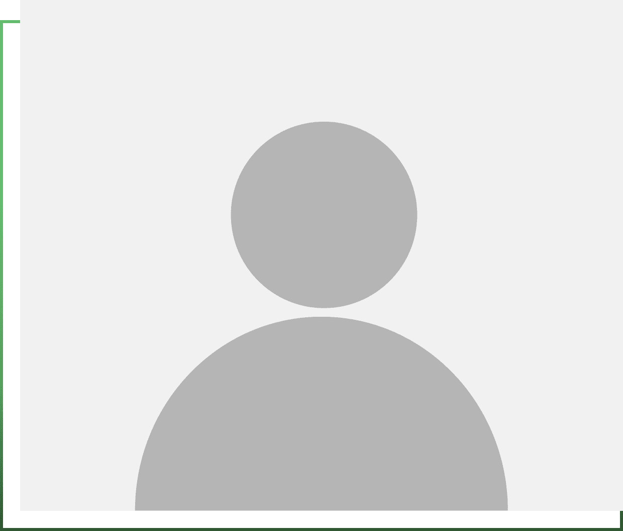 Gray person icon on a white background.